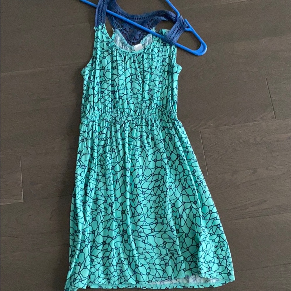 Aqua print dress